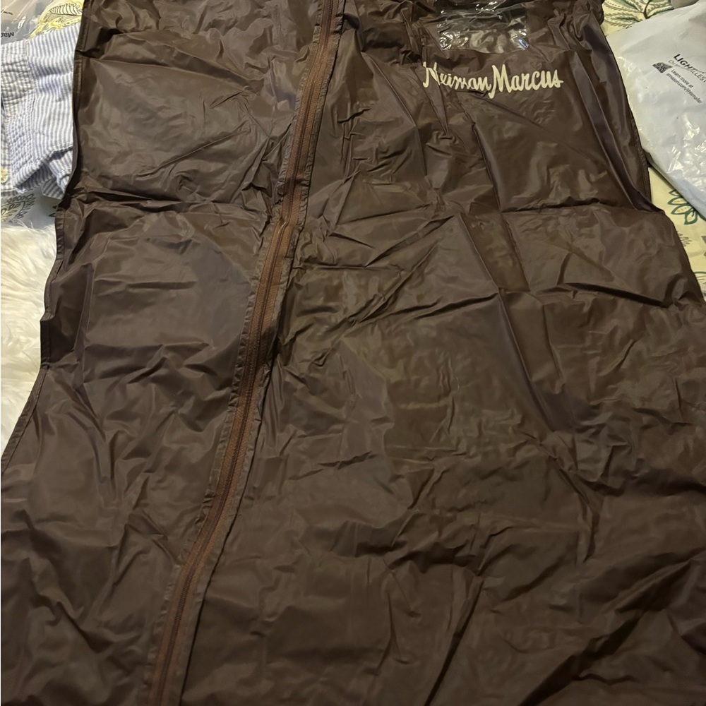 Neiman Marcus Chocolate Brown Garment Bag